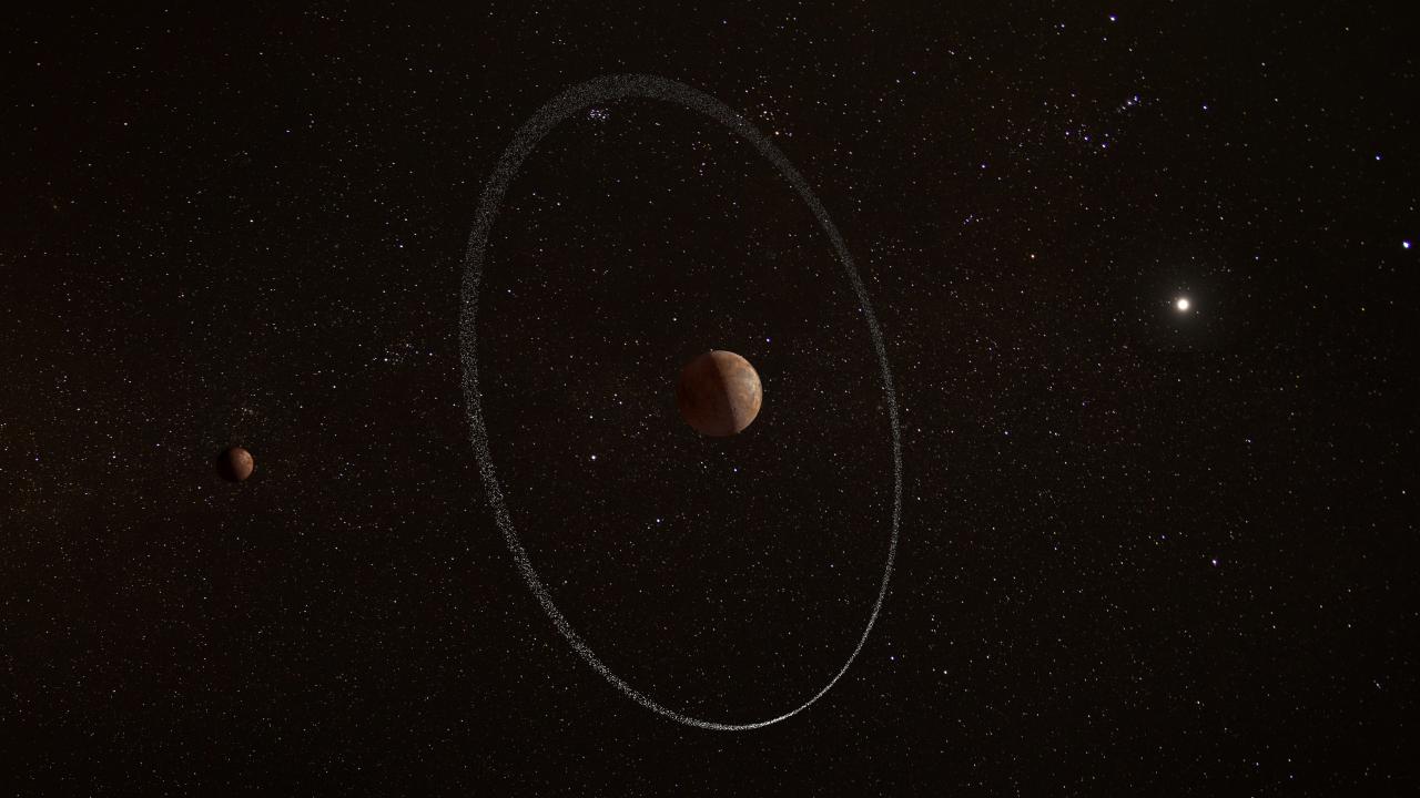 Image 2. Artist impression of the Quaoar ring system