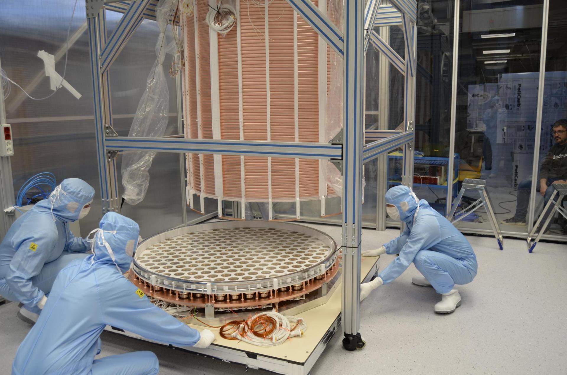 XENON Collaboration; PMT bottom put in place